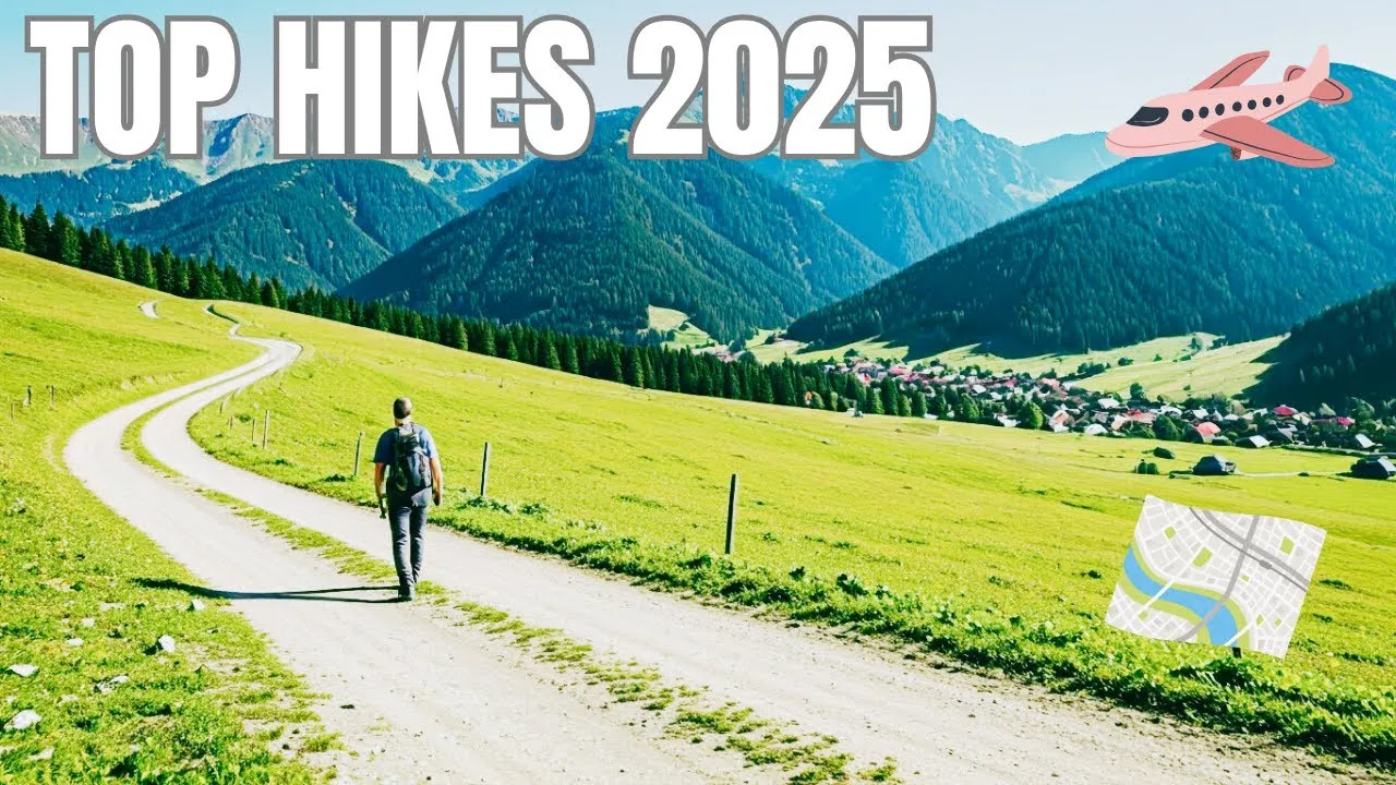 Epic mountain hiking destination with dramatic peaks and valleys